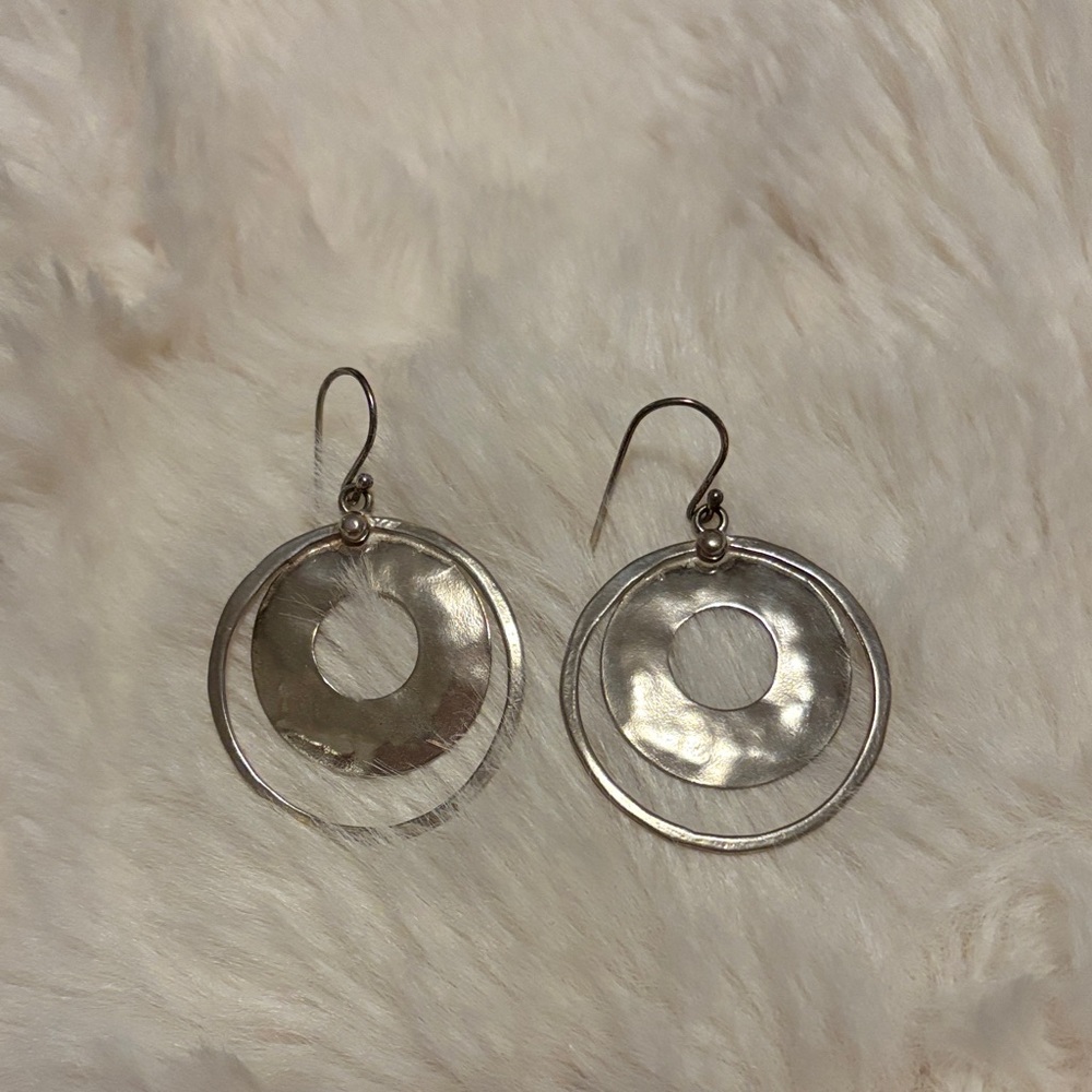 Silpada Silver Double Circle Drop Earrings - Women's Jewelry